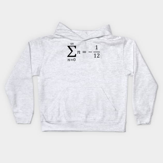 Sum Of All Natural Numbers Kids Hoodie by ScienceCorner